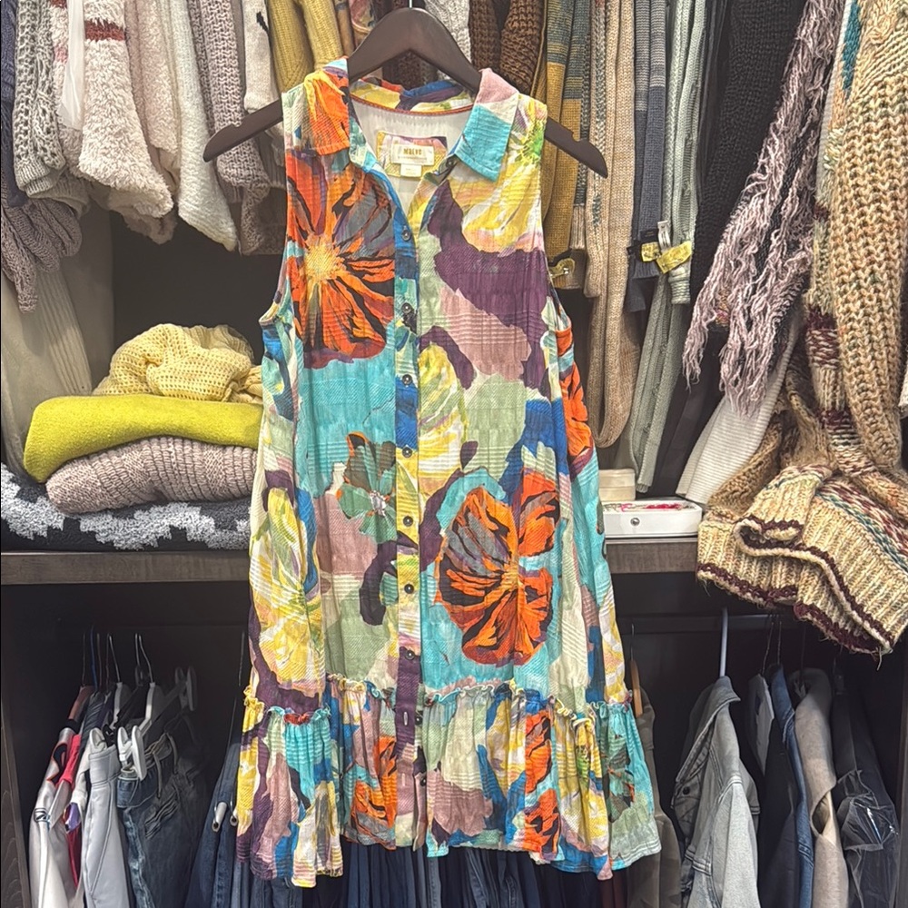 Floral Sleeveless Dress - Multicolor